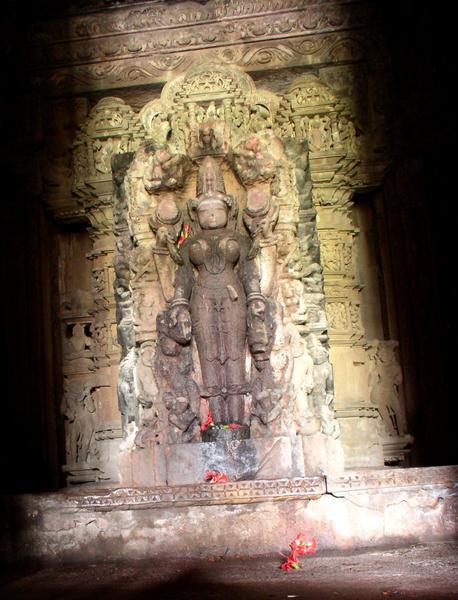 Hindu Shrine inside a temple in the Western Group, Khajuraho