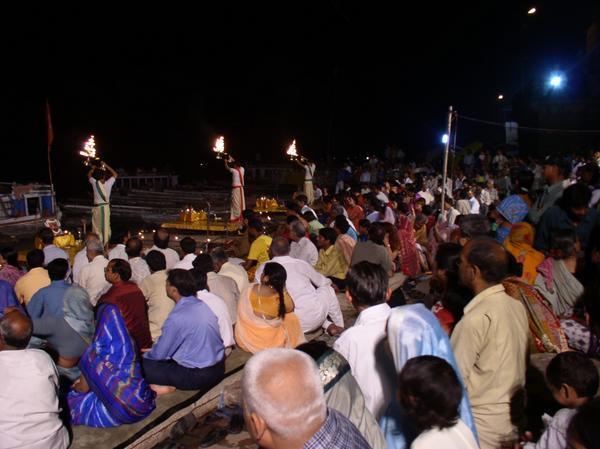 Evening Arati ceremony at Dasasvamedha Ghat, Varanasi