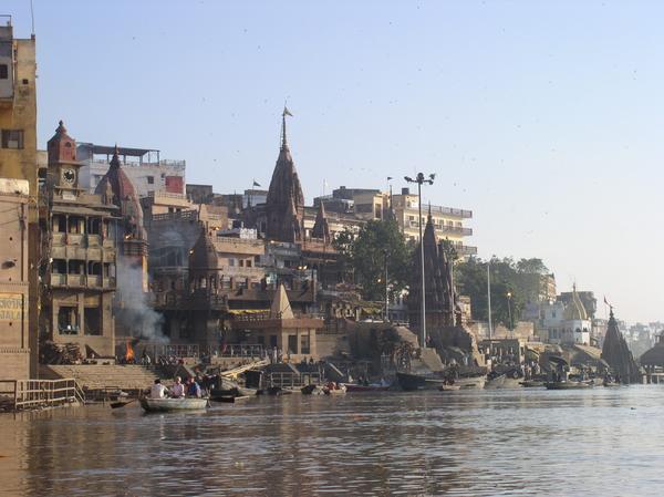 Pic of a burning ghat, Varanasi