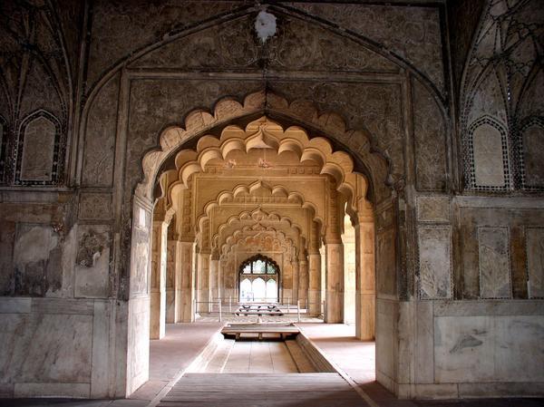 Magical archways inside the Red Fort, Old Delhi