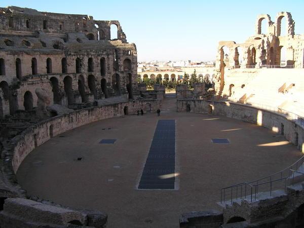Inside view of Amphitheater, El Djem