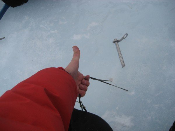 I made an ice anchor!