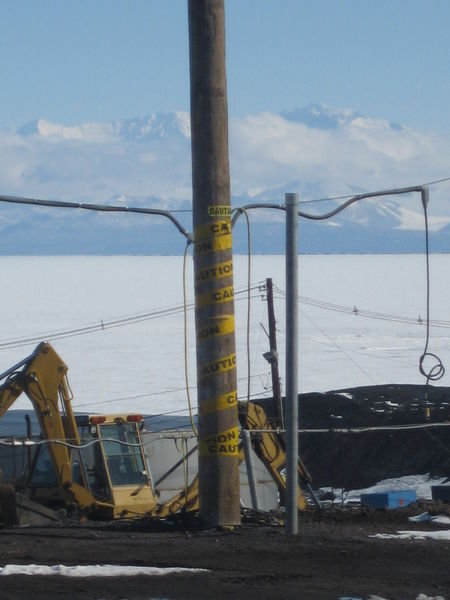 Wonder why this pole needed so much Caution tape?
