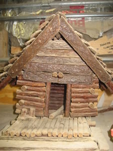 A meat log cabin (8 years old, preserved in the Carp Shop forever)