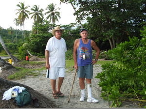 Pete & Tom at one of the resorts