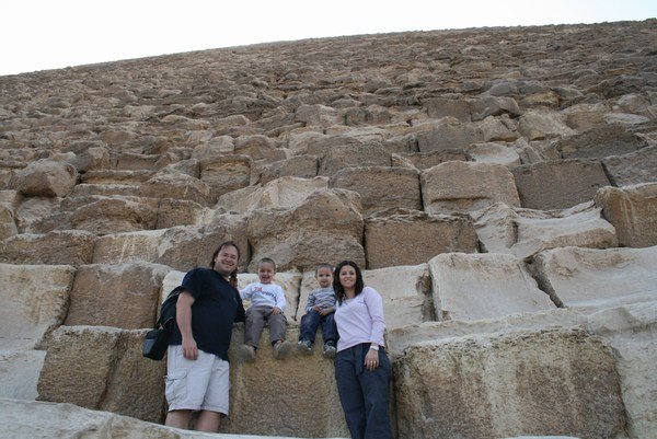 La pared de la piramide de Keops