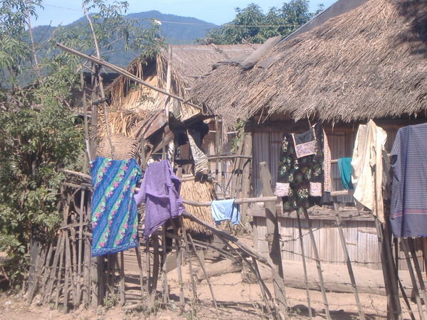 Tribal village on the Mekong