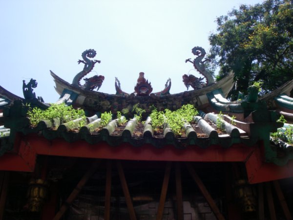 old temple rooftops