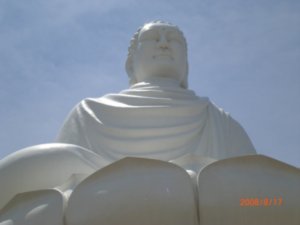 looking at the Great White Buddha, Nha Trang