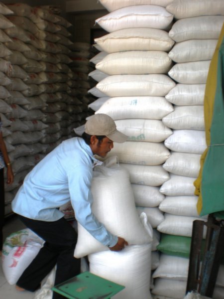 and we buy rice on Rice Street 50 kg. bag
