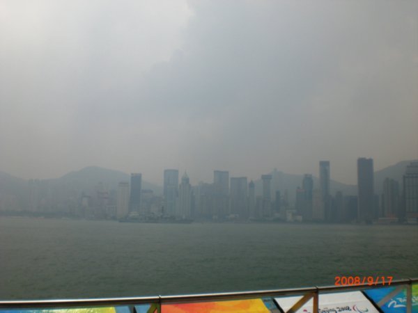 looking acoss Victoria Harbour to Hong Kong Island