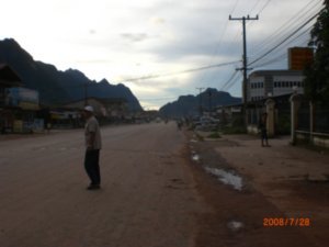 Dusty dirty border town - Lak Sao