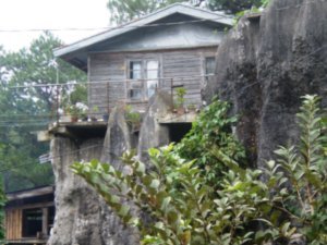 Sagada house  organically built into the land and rock