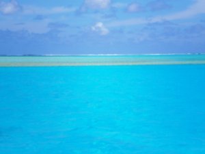 Blue is the colour on a perfect day in Aitutaki