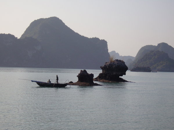 A tranquil moment on Halong Bay