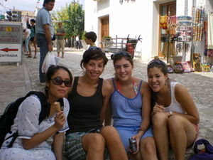 hanging out in Guadalest with: Kat, Kate and Julia