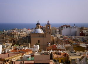 View of Alicante on the way up to the castle