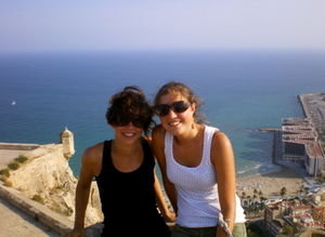Kate and I at the top of the castle, can you say WINDY!