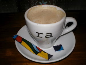 my favorite drink here:  cafe con leche!  It is delicious