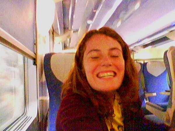 goofing off in the train