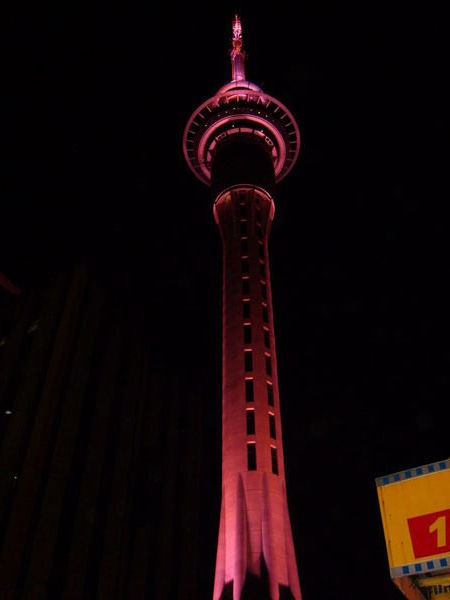 Auckland Sky Tower at Night 