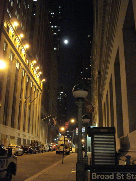 Wall street by night