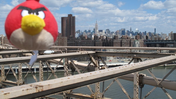 Angry on the Brooklyn Bridge