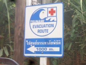 Tsunami Evacuation sign!