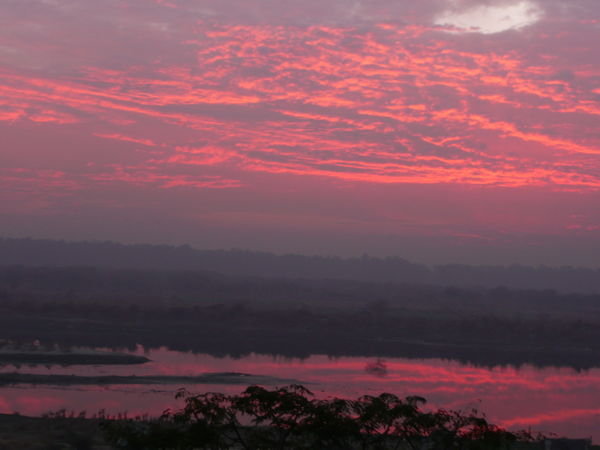 Sunrise Over The Yamuna River
