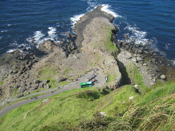 Looking down at Giants Causeway