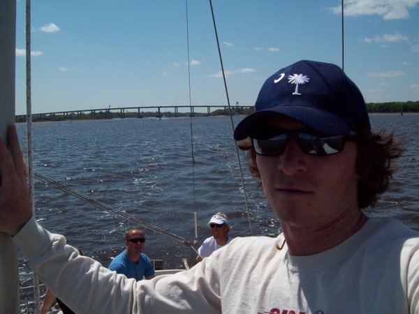 Long sleeves means its warm weather and when its warm its tough to beat a sail boat!