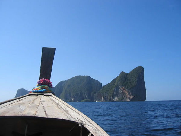 view from a longtail boat