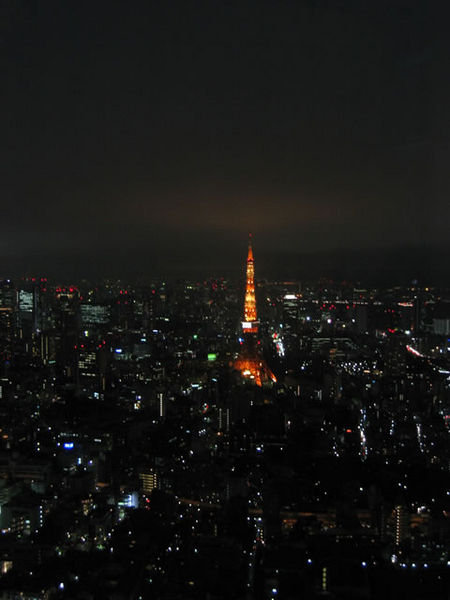 tokyo tower, view from mori building