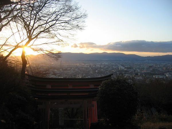 sunset over kyoto