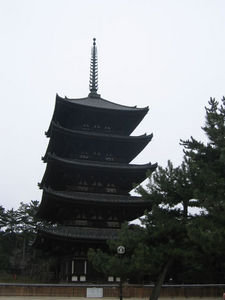 5 storey pagoda at kofuku-ji