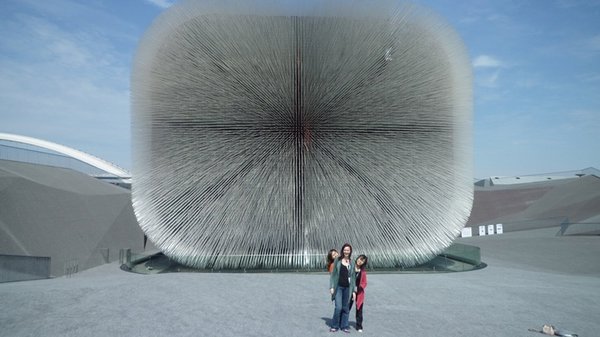 UK pavilion - Lucy, Julia and me