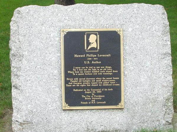 Lovecraft memorial stone