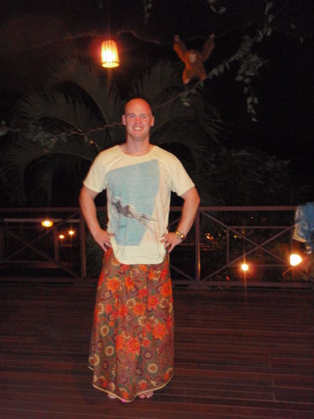 In my sarrong!