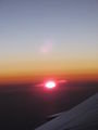Lever de soleil vue de l'avion