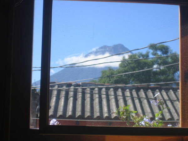 Volcano view von unserem Zimmer aus