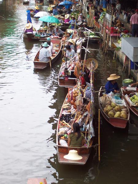 Boats At The Floating Market