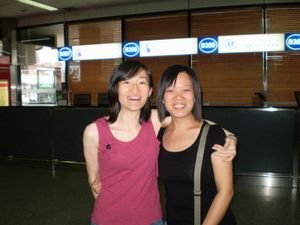 Greeting Jian at the Airport