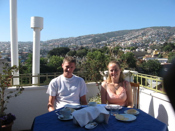 Breakfast on our terrace