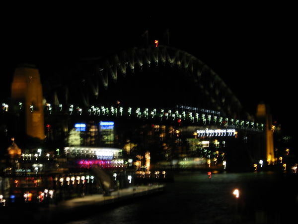 Harbour bridge at night