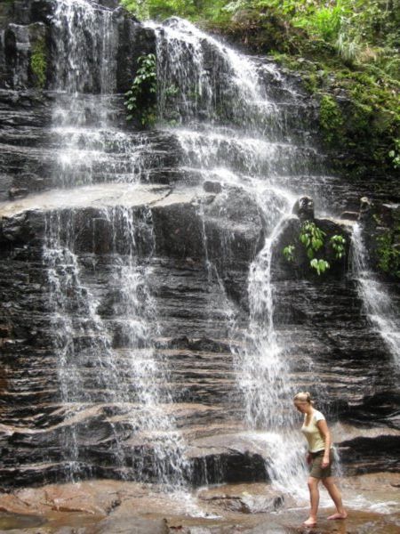 p at waterfall in Kubah NP