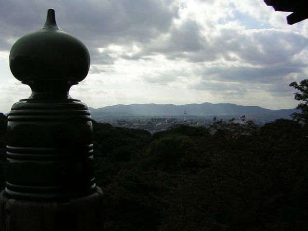 The view of Kyoto city from Kiomizu Temple