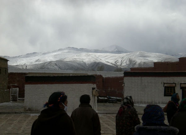 Snow clouds above the monastery