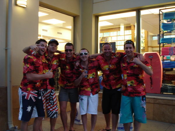 The crazy bunch in Hawaiin shirts