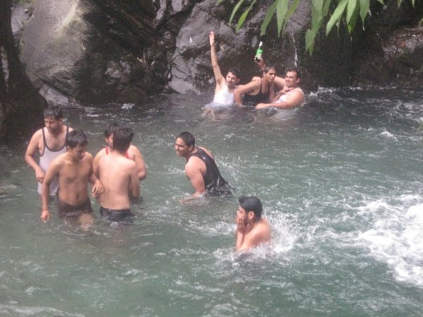 Lovely waterfall with drunk Indian boys inside