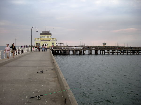 Pier in St Kilda which burnt down and was rebuilt in 2003